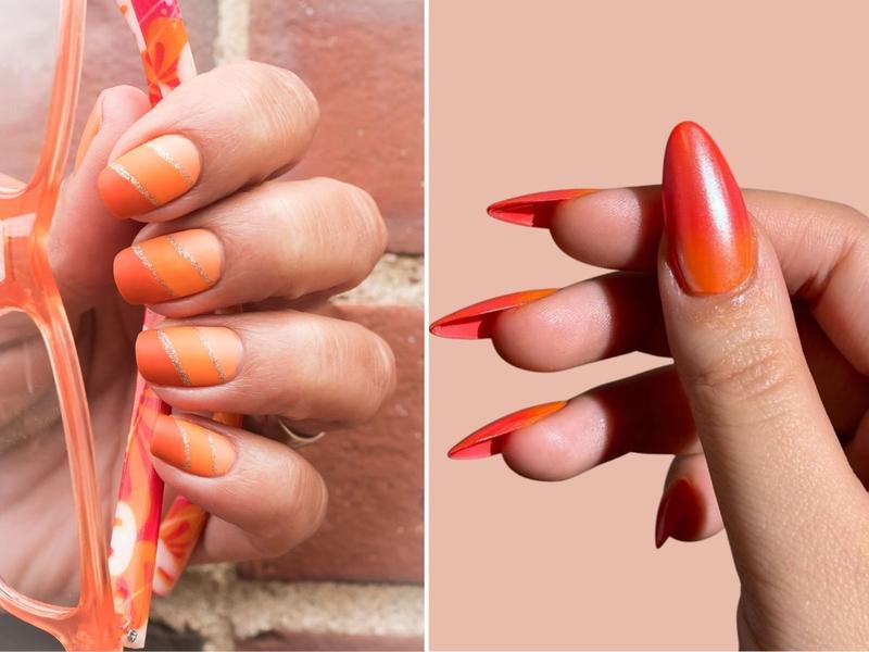 Pomarańczowe paznokcie