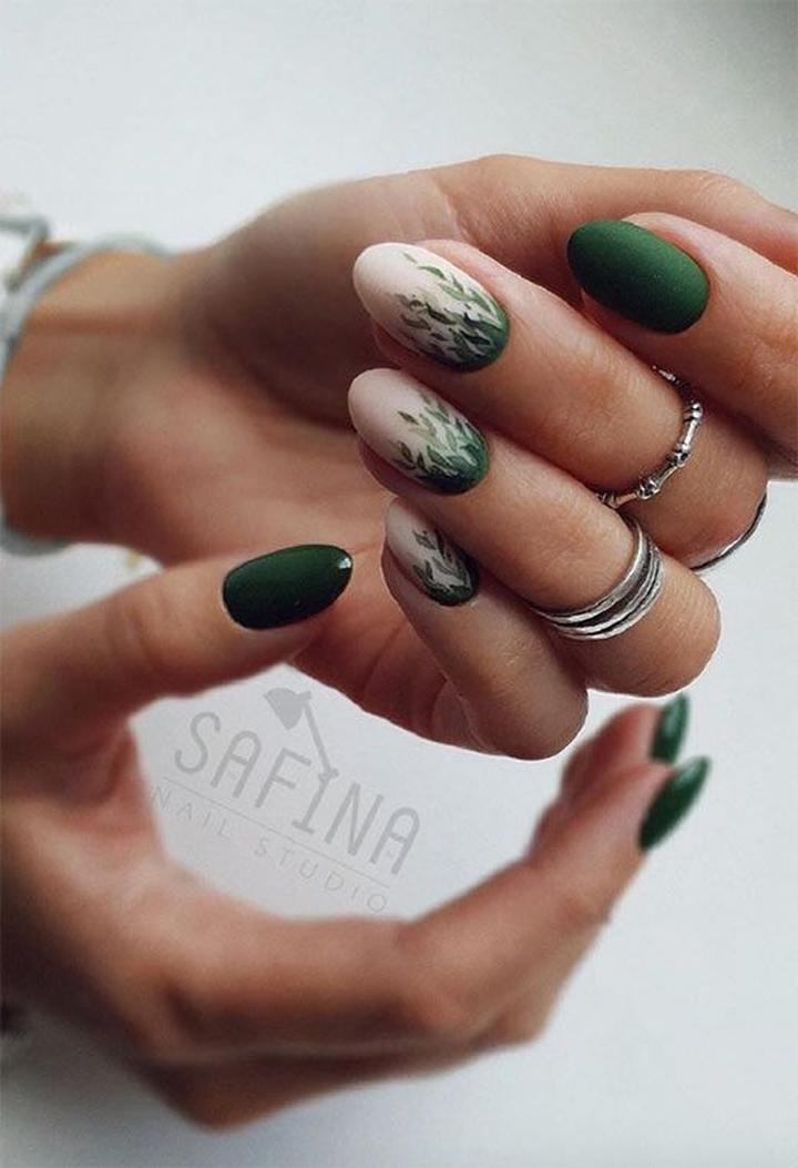 Paznokcie do zielonej odzieży