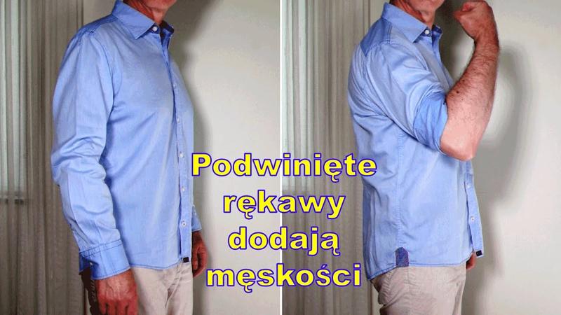 Podwijanie rękawów w koszuli