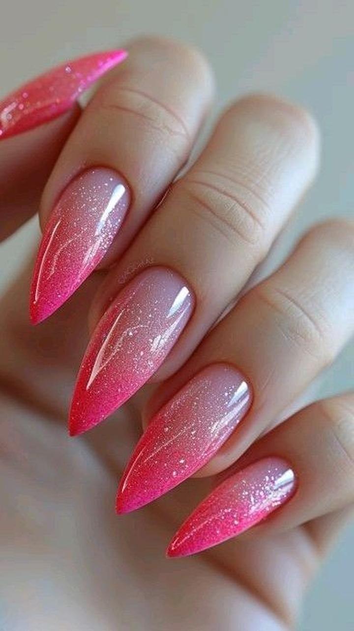 Ombre nails w odcieniach różu